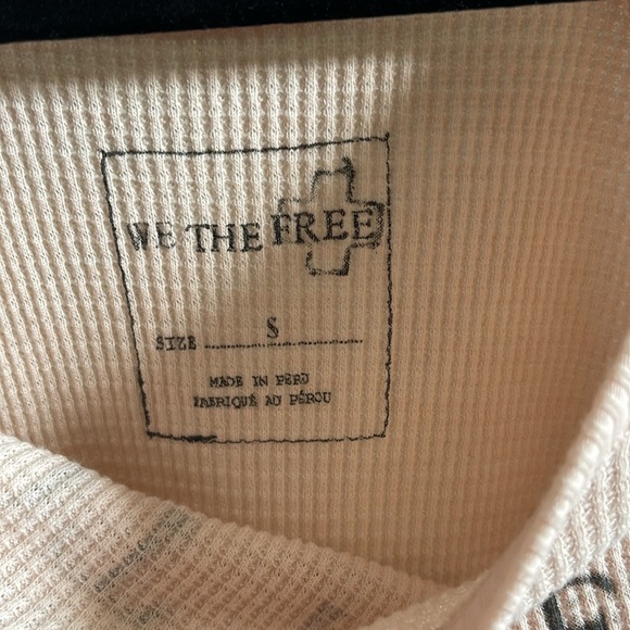 We the free pink elephant waffle long sleeve - Picture 4 of 4